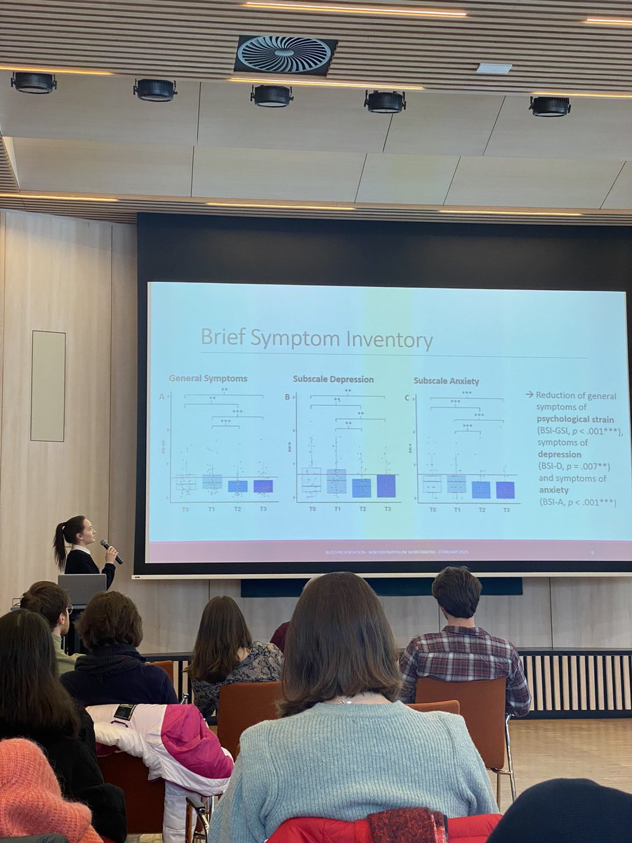 ImagingDk's tweet photo. The Sleep Lab team in Salzburg, PhD student Alexandra Hinterberger and PhD student Pavlos Topalidis @TpPavlos deliver the #Nukkuaa talks introducing the AI behind it as well as the improvement observed in insomnia patients who started using the digital app  #DKwinter #SleepSki https://t.co/a6ww2JqoL9
