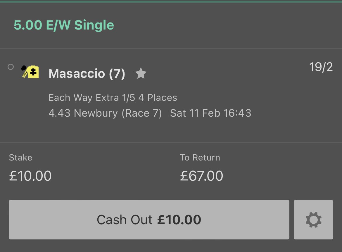 m2_tipster's tweet photo. A few e/w extra selections with bet365 💪 

15:35 Aucunrisque 19/2 8 places 
15:43 Mr Freedom 27/4 5 places
16:43 Massacio 19/2 4 places 
16:55 Gentlemen Jacques 19/2 4 places 

GL 🐎 https://t.co/K01GRB6quR