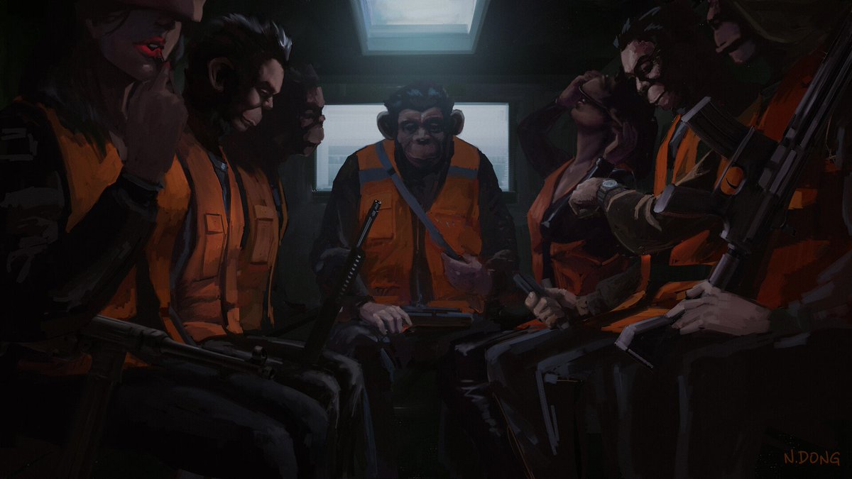 nhoinla's tweet photo. Monkey Business #conceptart #keyframeillustration https://t.co/e922zWjT3u
