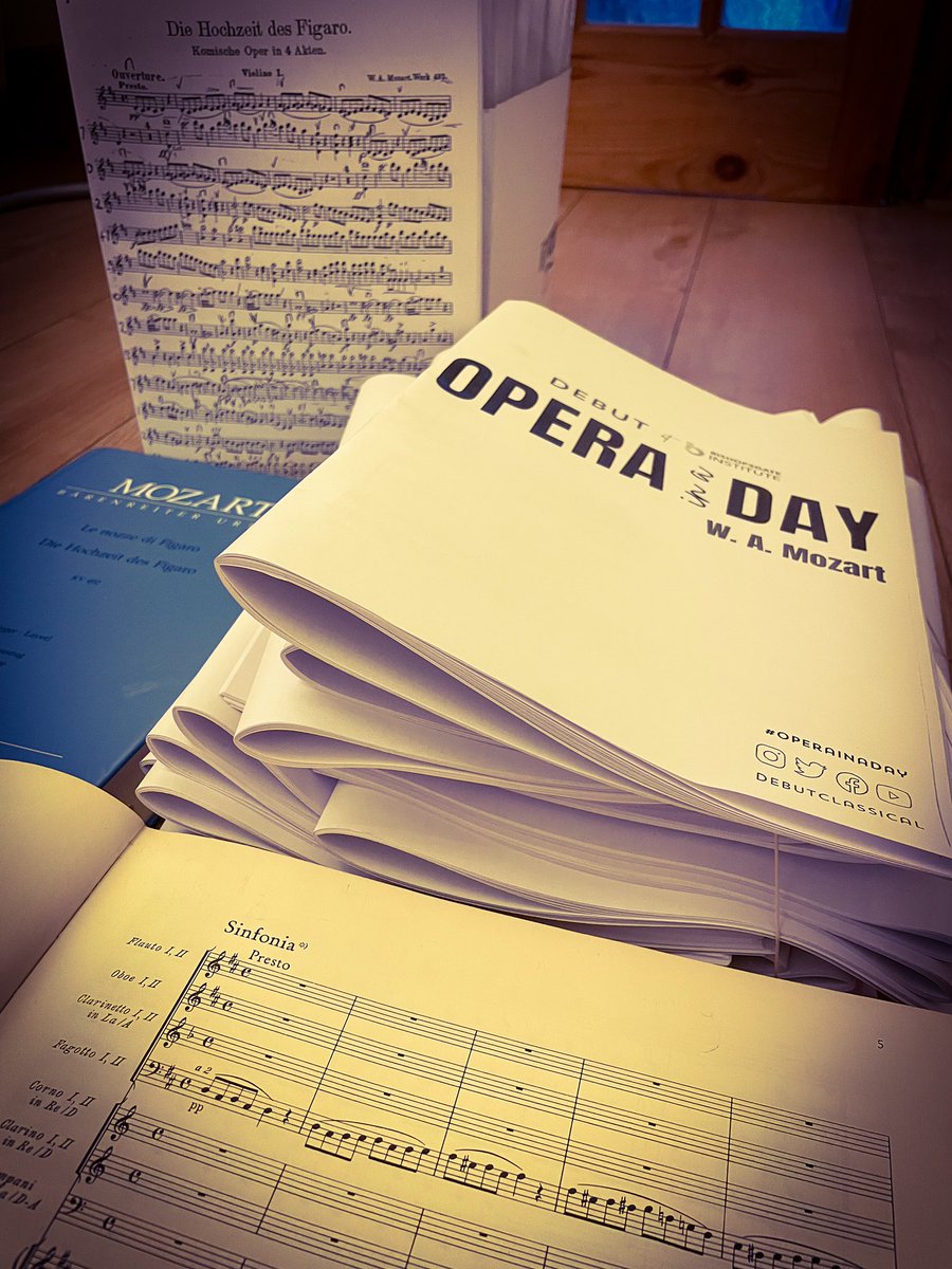 B_F_Hamilton's tweet photo. How many types of scores do you need to do an #OperaInADay?

All packed and ready for @DEBUTclassical Le Nozze di Figaro at the @BishopsgateInst tomorrow - still time to join the #community #chorus to sing with the DEBUT Horizon Orchestra and a fantastic lineup of soloists 😀 https://t.co/4AleYsOjfK