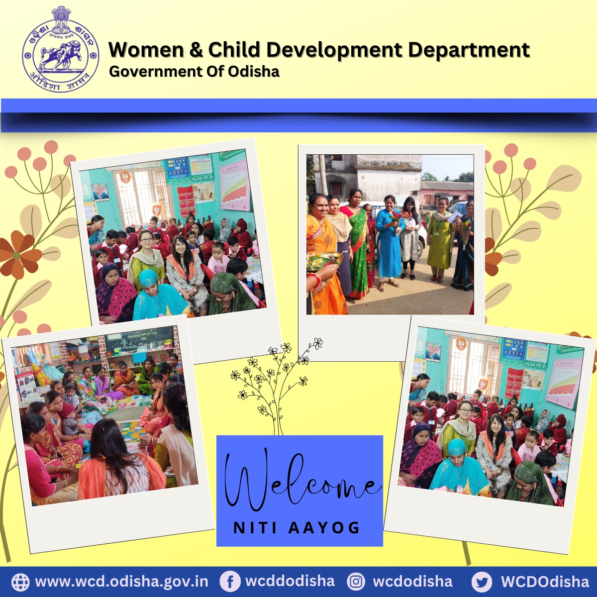 WCDOdisha's tweet photo. Taking the steps towards a brighter futureπΆββοΈ. Niti Aayog visits Odisha to witness the impactful ECD Program model, aimed at promoting early childhood development.#ECDProgram #EarlyChildhoodDevelopment #NitiAayog
@Shubha_Sarma @MinistryWCD
@UNICEFIndia @NITIAyog @OSCPSODISHA https://t.co/3x89tP7tO7