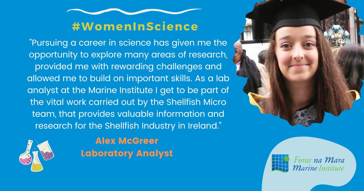 MarineInst's tweet photo. #WomenInScience 👩👩🔬 - Alex McGreer

#MarineInstitute #Science #Research #LabAnalyst #Shellfish https://t.co/eQcqBUcMlu