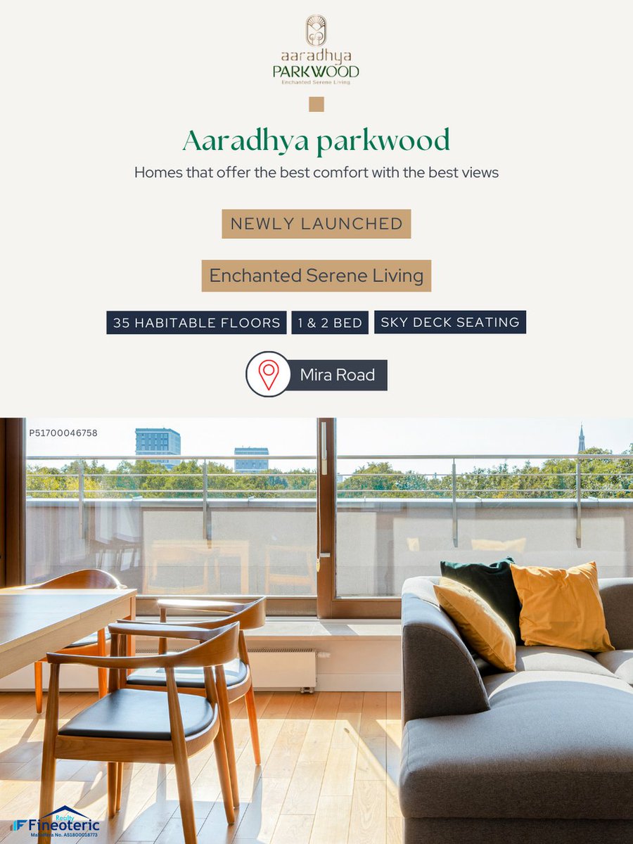 FineoRealty's tweet photo. Aaradhya Parkwood, a flagship project by MICL. Designed by renowned architect Hafeez Contractor. Call on +91-84509 65605. #property #mumbaiproperty #realestate #mumbairealestate #dahisar #propertyadvisor #propertyagent #realestateadvisor #propertyinvestment #realestateinvestment https://t.co/1L4jgbyLr3