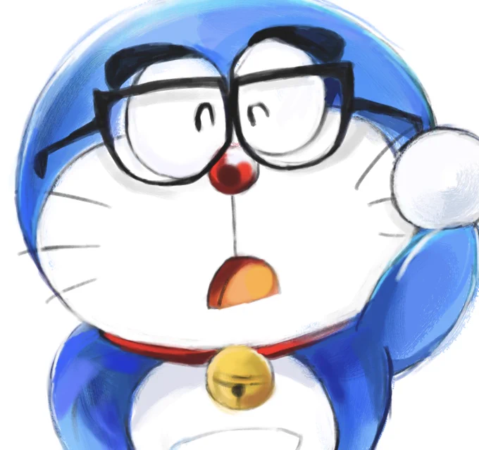 メガネをかけたドラえもん #ドラえもん 