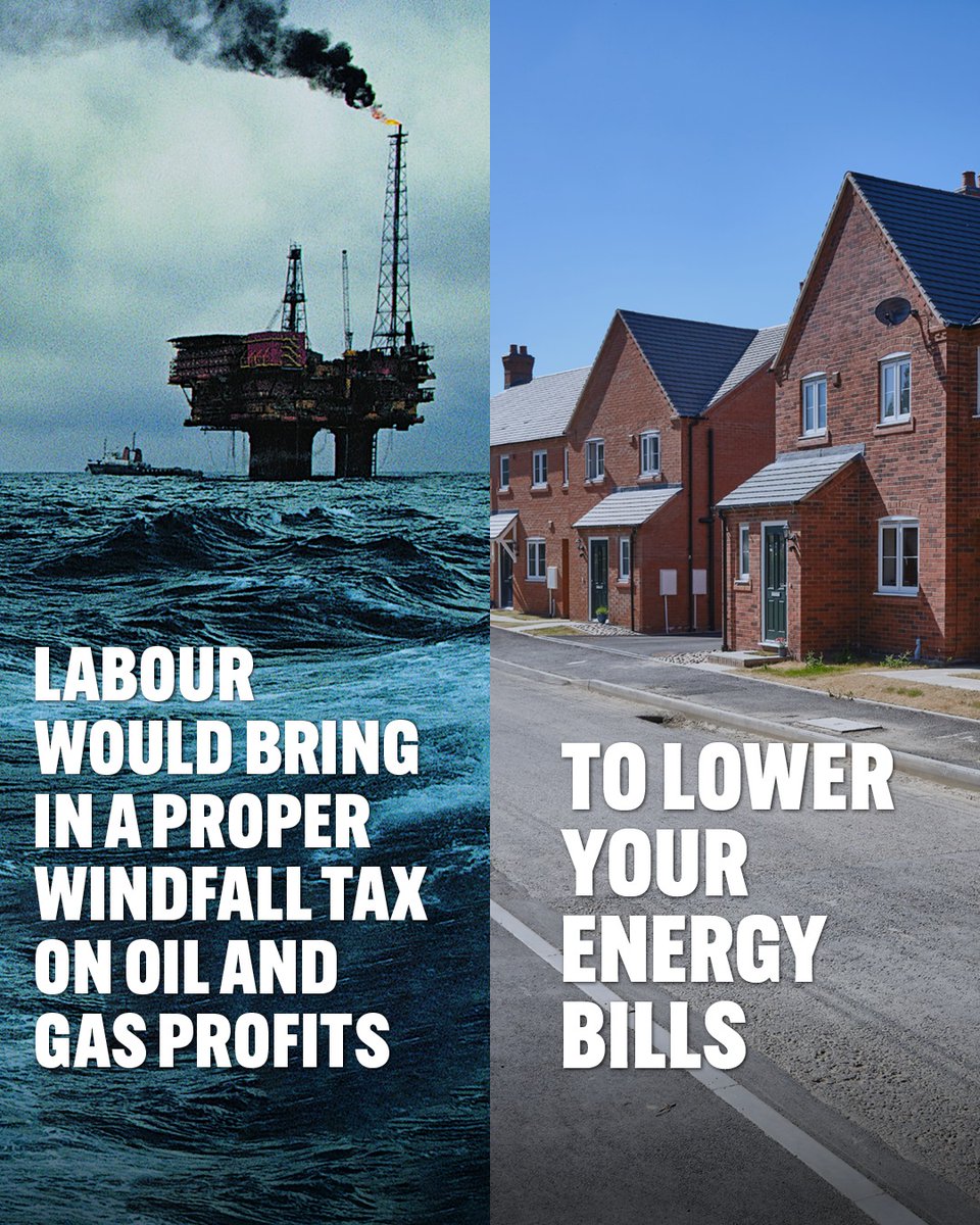 RachelReevesMP's tweet photo. The government is refusing to bring in a proper windfall tax on energy giants to stop the energy price cap going up in April.

Labour would ease the burden now – and bring in long term measures like a clean power sprint and warmer homes to lower bills and get the economy growing. https://t.co/u2EIAlBxyt
