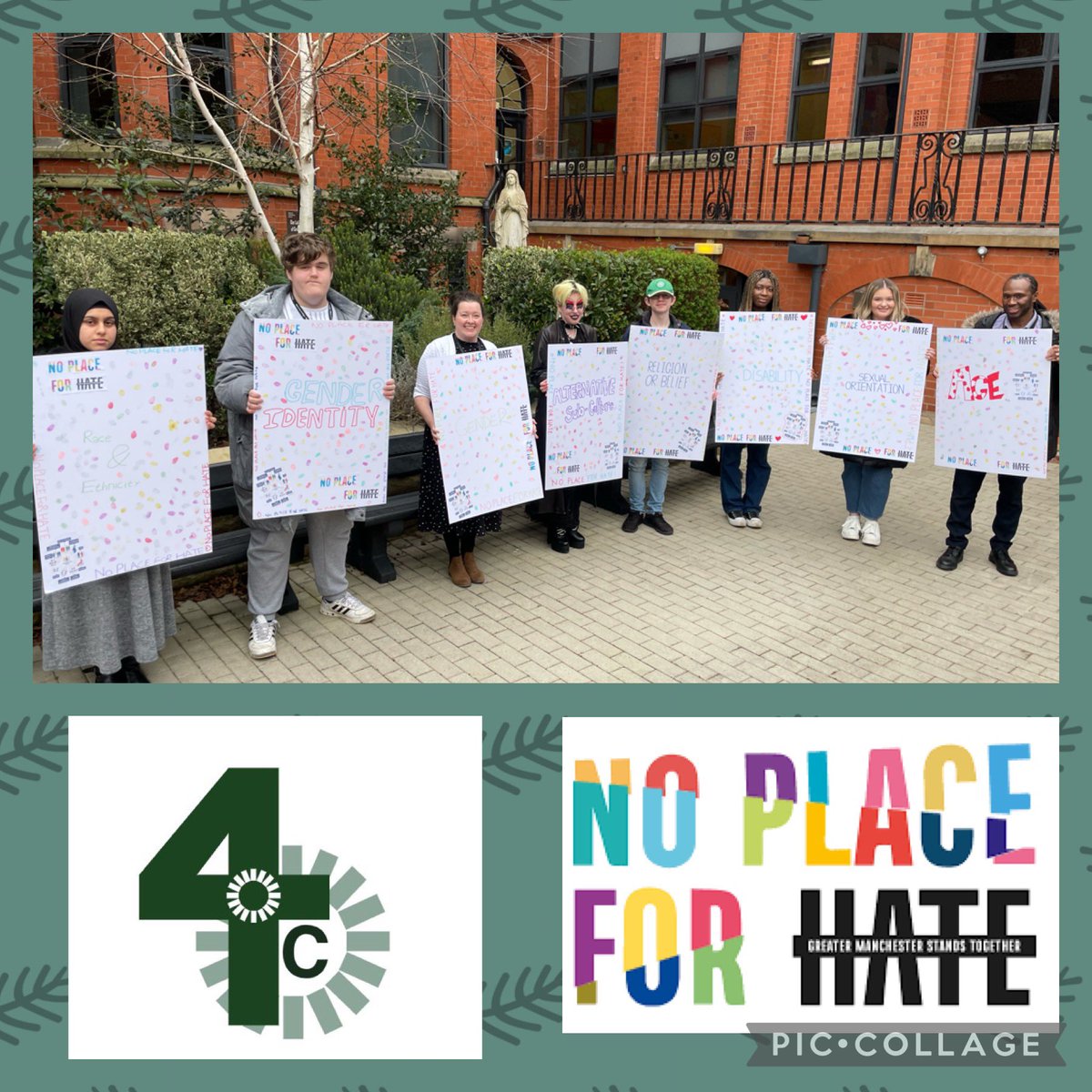 HC_4C's tweet photo. There’s no place for hate @HolyCrossBury Our 4C group have been collecting thumbprints during Hate Crime Awareness Week to show we’re against intolerance &amp; hate &amp; to recognise we’re all different but equal. Thanks to support from @SupportingSist1 and @GMPBuryNorth @PSAbsHussain https://t.co/4nBKPoyXbG