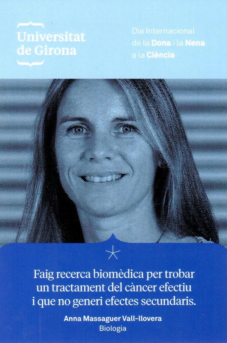 Sense dones no hi ha Ciència 
#DonesCiènciaCAT #11F2021 #DiaDonaiNenaCiència #DiaInternacionalDonaiNenaCiència #WomanScience #DonaiCiencia #WomenInScienceDay
<a href="/amassaguerv/">Anna Massaguer</a>