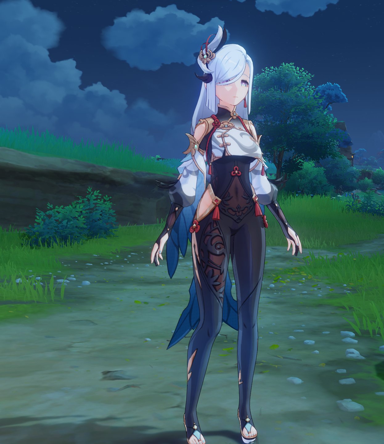 LewdLad 🔞 on Twitter "Shenhe with belly button remastered! I know