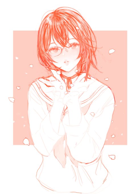 これは桃ちゃんのラフ
ラフ⇒完成でかなり変わってしまう、というか変えることになる…色のせるとラフの時とイメージ変わるんですよね 