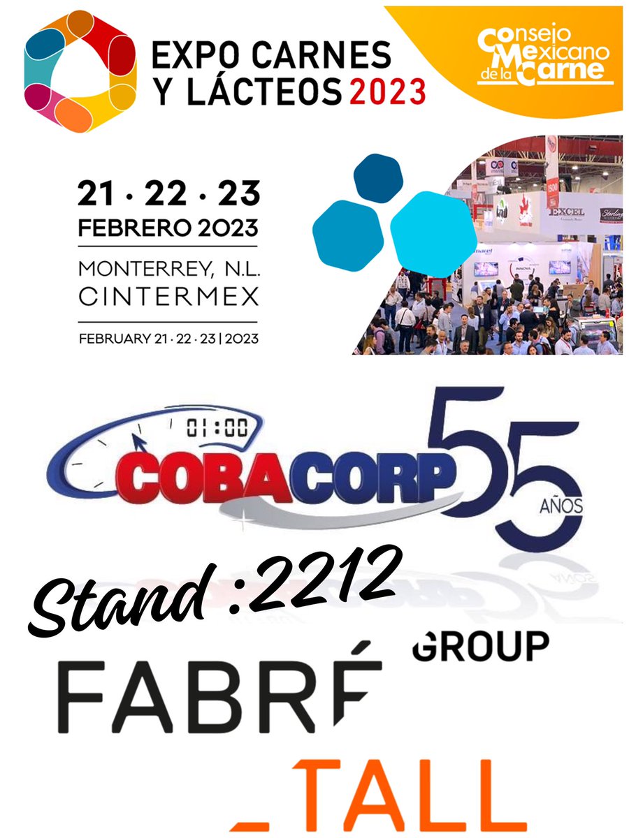 Fabretall's tweet photo. Con ganas de que llegue la @EXPO_CARNES ..!!!
Este año estaremos presentes en el stand de  nuestros amigos @COBACORP      

Animense, y visitenos en el stand 2212..!!!

#mexico #expocarnes #rebanadoras #cortadoras  #carnicas #fabretall #watanabe #lacteos #cobacorp https://t.co/vqOyhFOlrn