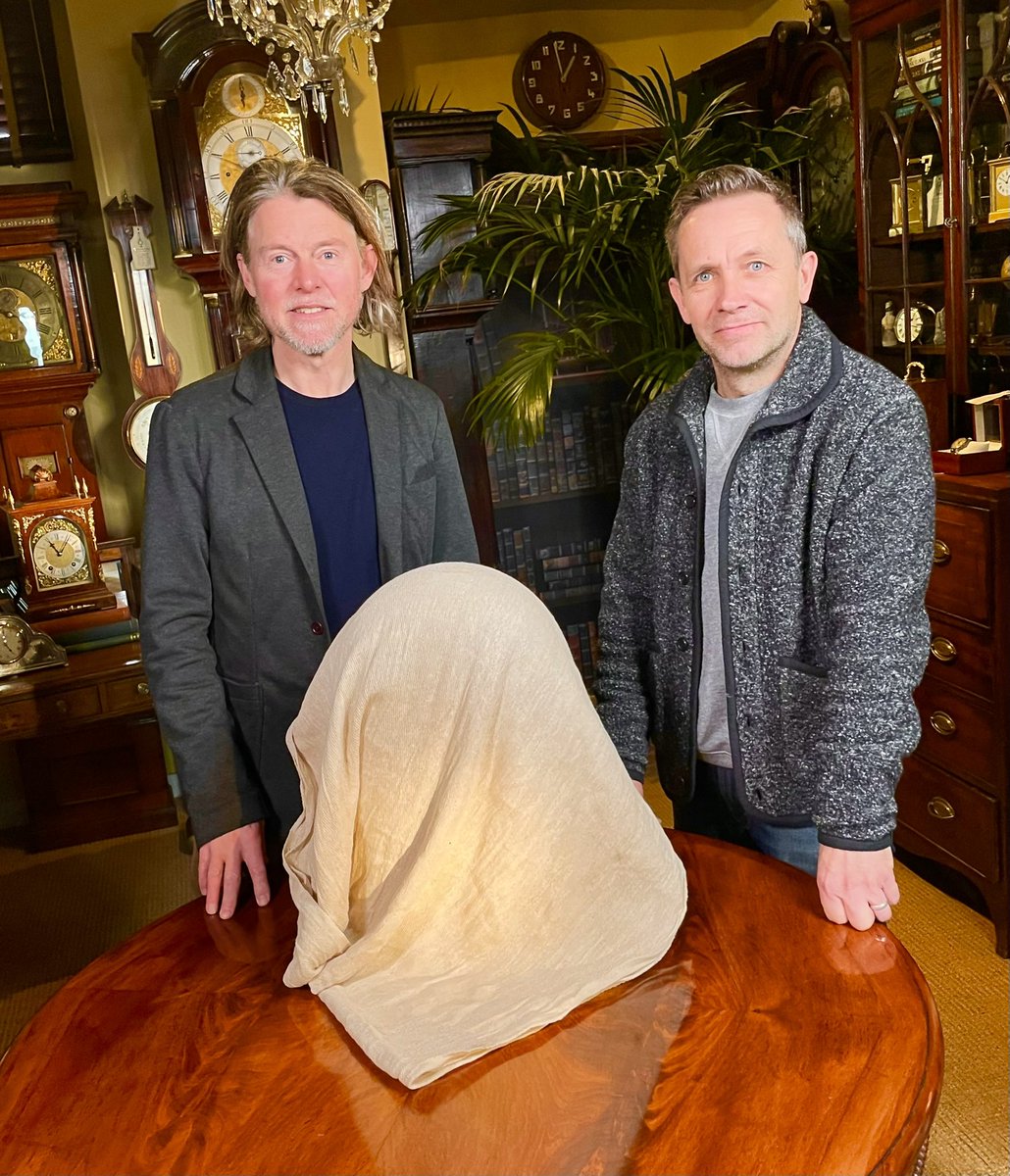 Another item finished for series six of #salvagehunterstherestorers. Under the sheet is an incredible piece of work from Paul Williams, one of the country’s top horologists. 20 brand new episodes covering 60 items, coming to the small screen later this spring. @discoveryplusUK