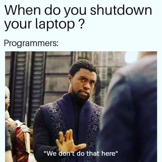 When last did you shut down your laptop?