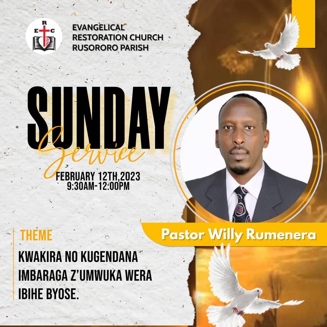 ercrusororo's tweet photo. Be invited on this Sunday church service.
How to walk with the Holy Spirit filled with His power in your #life 
#Rwanda #rusororo #supernaturalempowerment #ercfamily https://t.co/rSR2kff8TM