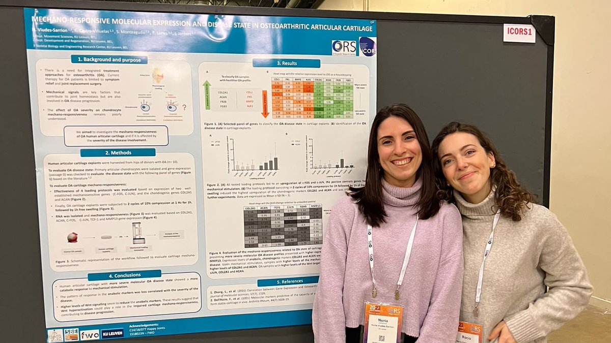 Not often your poster is assigned 'Number 1' ...well our is during #ORS2023 😀 Well done @NuriaViudes, @Rocio_cv in collaboration with @TissueHomandDis, @SilviaMonteag!