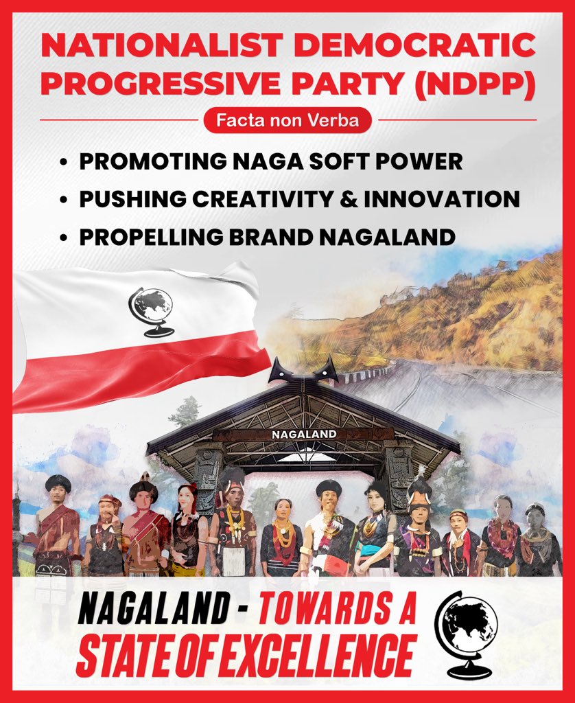 PROMOTING NAGA SOFT POWER
PUSHING CREATIVITY &amp; INNOVATION
PROPELLING BRAND NAGALAND
.
NAGALAND - TOWARDS A STATE OF
EXCELLENCE 
#ndpp #towardsexcellence #ndpp2023 #NagalandTowardsAStateOfExcellence