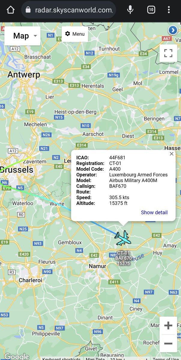 scan_sky's tweet photo. Luxembourg Armed Forces 🇱🇺 - Airbus A400M - CT-01 - #BAF670
Departed From Melsbroek Air Base 🇧🇪 & Heading To Incirlik Air Base 🇹🇷
More Supplies 🚚 & Aid ⛑️For #Turkey 🇹🇷 After The #earthquakes. https://t.co/m7NdIP3dnE