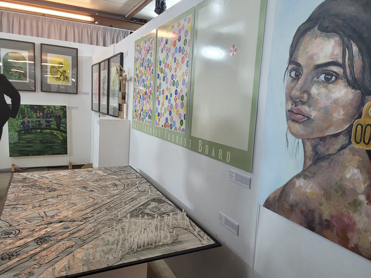 StJuliansSPrin's tweet photo. The work created by IB Art students consistently blows my mind. These are photos from their exhibition. The best part was listening to students explain their work. Congratulations everyone @StJuliansArt https://t.co/MRMmQvMQqp