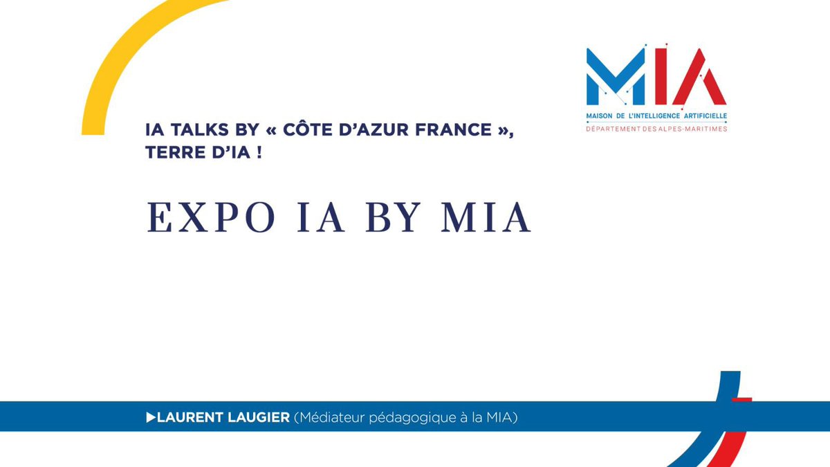 Maison_IA's tweet image. [#WAICF06 #IATALKS 🎙️] by « Côte d’Azur France » Terre d’IA !

🤖EXPO IA BY MIA avec⬇️
✔️LAURENT LAUGIER @Maison_IA

Live sur notre chaîne YouTube : youtube.com/live/OtmLuswCa…