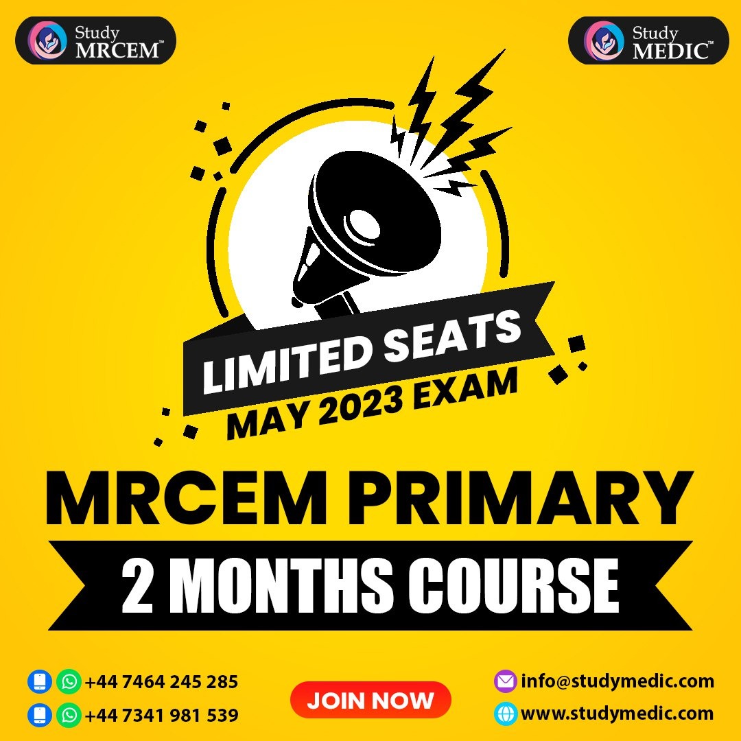 Study_MEDIC's tweet photo. Dear MRCEM Primary Aspirants,
Setting up a new career goal in Emergency Medicine becomes easier with MRCEM. Join our two months course and ensure success with ease.
Contact Us
https://t.co/aGtU6tS7ce
#StudyMEDIC
Team #StudyMEDIC
#MRCEM #MRCEMPrimary #MRCEMPrimaryMay2023 https://t.co/K0dY62gRDQ