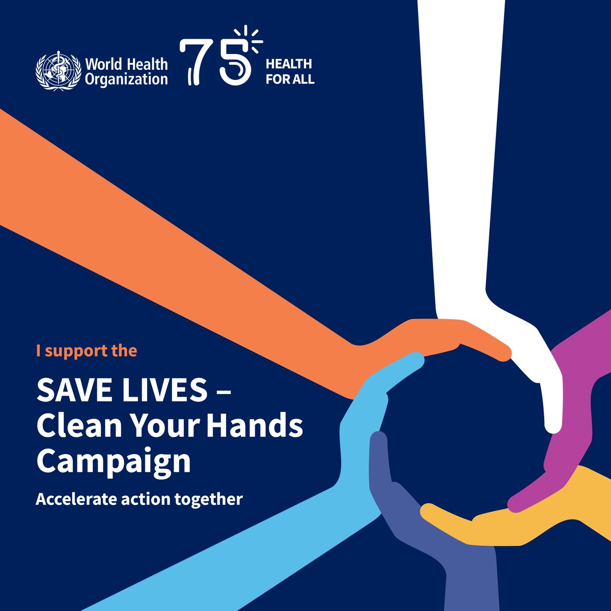 Accelerate action together. SAVE LIVES: Clean Your Hands. This is still important as one measure for #infectionprevention #handhygiene who.int/campaigns/worl…
