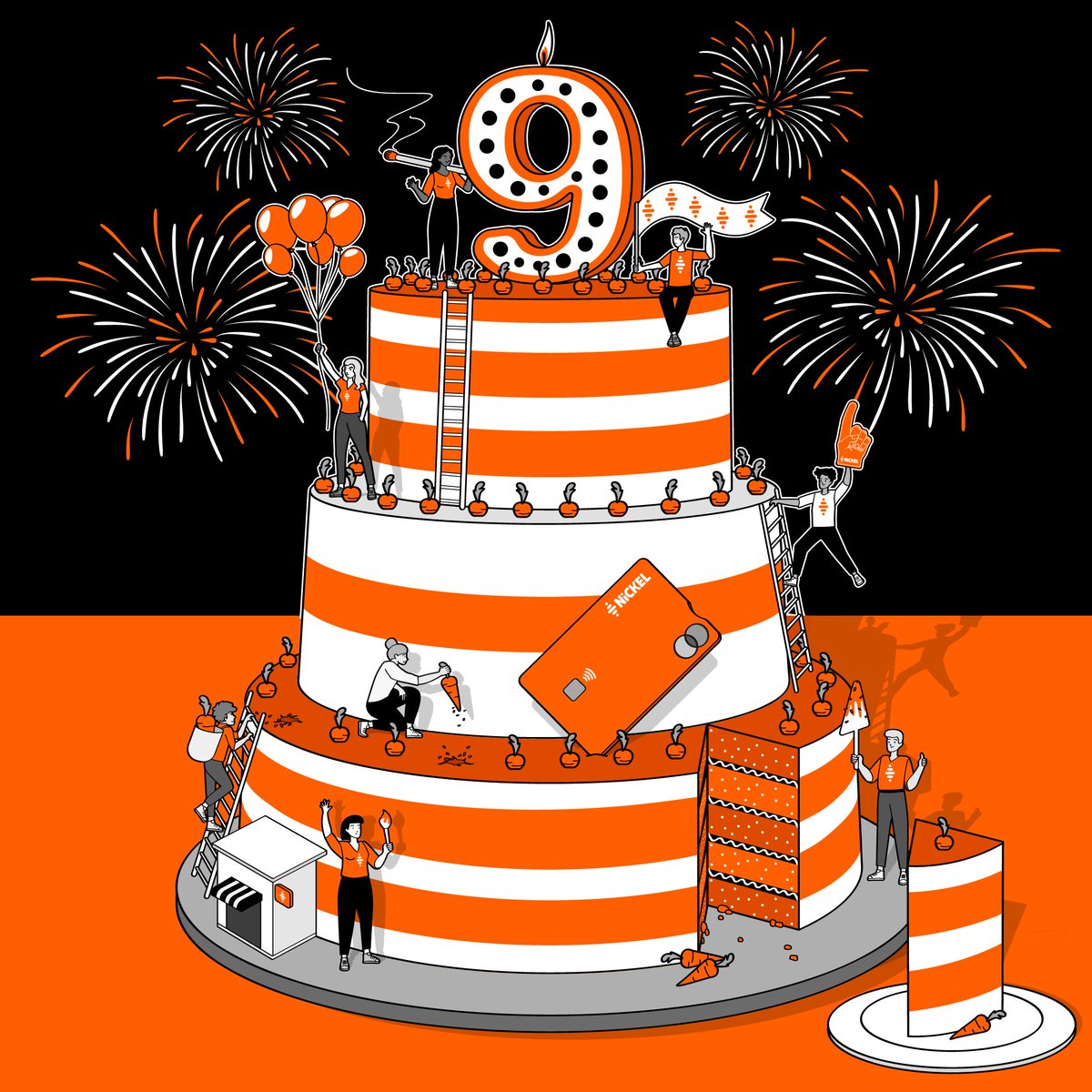 11 février 2014 👉 11 février 2023 : Joyeux anniversaire <a href="/CompteNickel/">Nickel</a> ! 🎂 

A 9 ans, nous sommes encore jeunes et en pleine croissance, en proposant une offre universelle, simple, utile et bienveillante.
Collaborateurs, clients, partenaires, MERCI à vous ! 👏