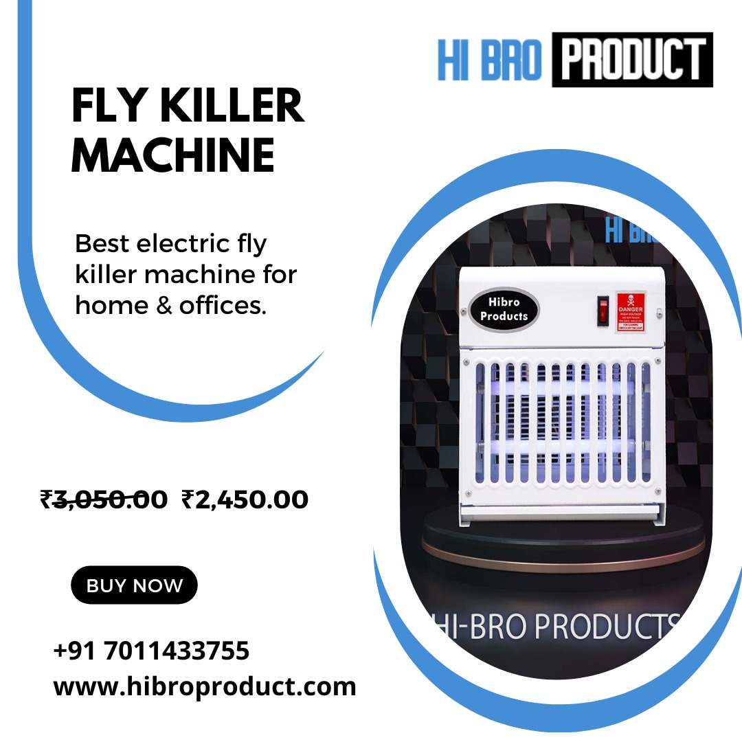 Hibro_Product's tweet photo. Best Electric Fly Killer Machine for Home &amp; offices:
"Hibro Product"
Professionals in Agriculture Product in India since 15 years.
For More Info:
Call Us: +91-9971197735
Visit Us: https://t.co/cOuJJqXIxB
#pestcontrol #pestcontrolproducts #birdspikes #flykiller #flykillermachine https://t.co/wQX4jeWtuy