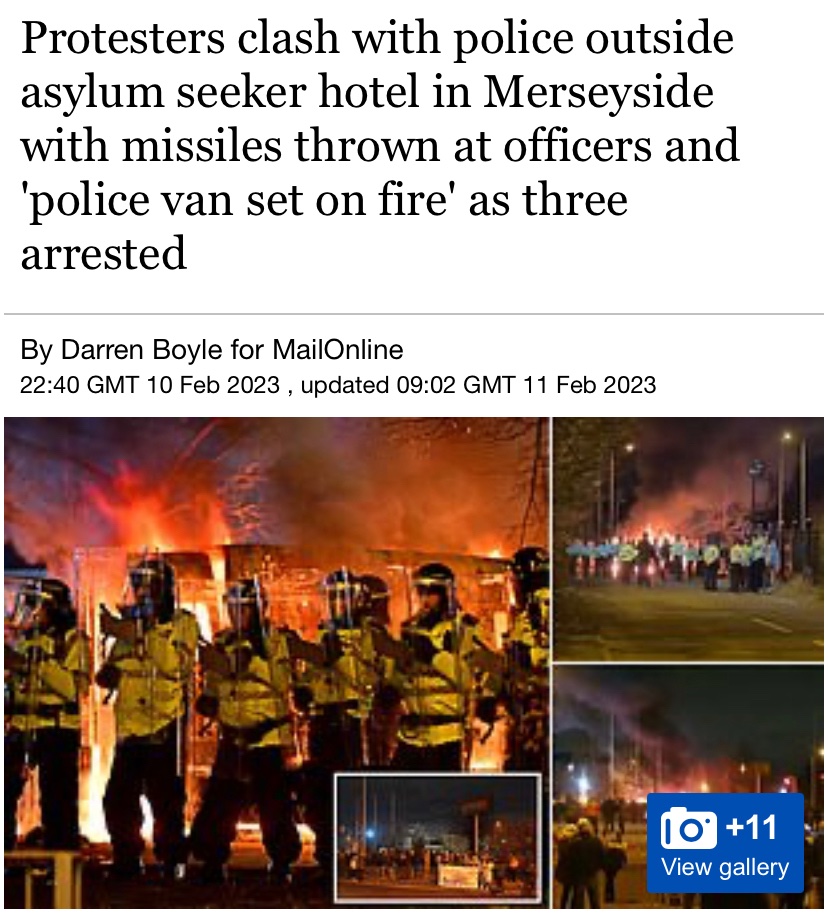 Eyeswideopen69's tweet photo. The Daily Mail’s language is telling:

Racist thugs who throw rocks and set fire to police vehicles are ‘protestors’ while Just Stop Oil are ‘eco-zealots’ who are ‘guilty of risking serious harm’.

I’m so tired of this… https://t.co/qwgKatDCvu