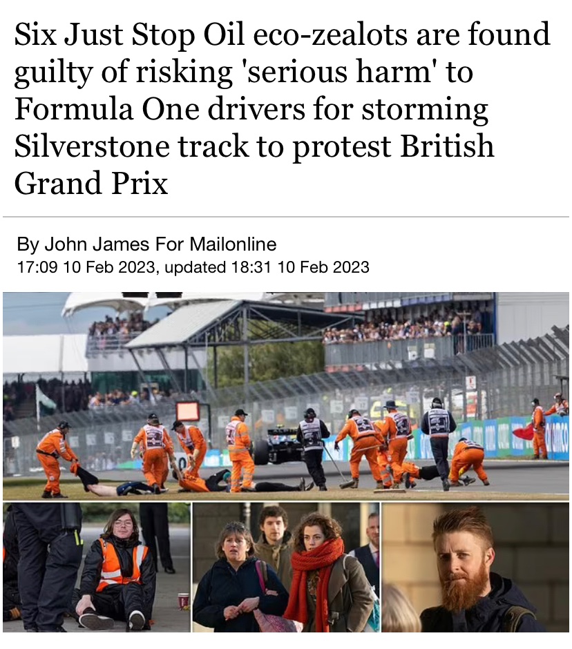 Eyeswideopen69's tweet photo. The Daily Mail’s language is telling:

Racist thugs who throw rocks and set fire to police vehicles are ‘protestors’ while Just Stop Oil are ‘eco-zealots’ who are ‘guilty of risking serious harm’.

I’m so tired of this… https://t.co/qwgKatDCvu