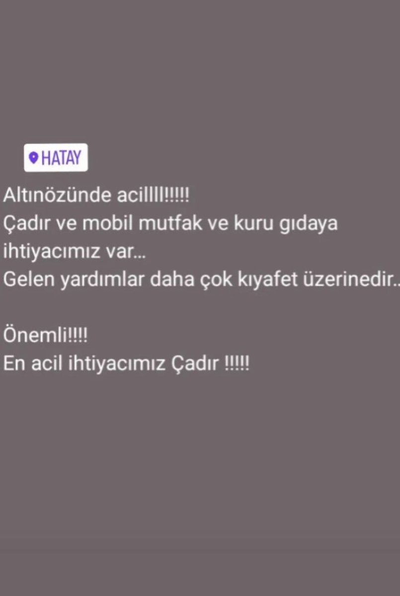 #AHBAP #HalukLevent #kivanctatlitug #AFAD 
Lütfen yardım edin acil