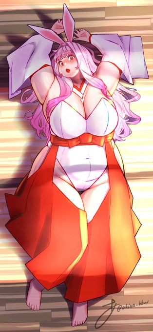 pixivリクエスト【ぽっちゃり巫女バニー】
うさみみをつけるついでに巫女服もバニー要素を取り入れてみました!
けしからん! 