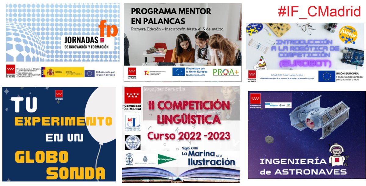 Todas las novedades de Formación e Innovación en innovacionyformacion.educa.madrid.org/novedades 
Participa con tus alumnos #IF_CMadrid