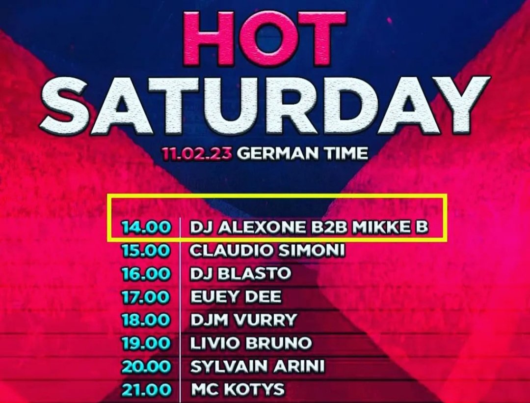 DjmikkeB's tweet photo. 𝕋ODAY from 2 pm 𝔹-𝕆ℕ𝔼 ℝ𝕒𝕕𝕚𝕠𝕊𝕙𝕠𝕨 with @dj_alexone_official__alexrizzo on @djsline
#mikkeb #alexone #b-one #radioshow #denondj #denonprime4 #dj #djset #djsetup #dance #music #radio #webradio #pioneerdj #pioneerdjitalia #xdjrr #cool #edm #house #deephouse #germany🇩🇪 https://t.co/0KHhHQBN8Y