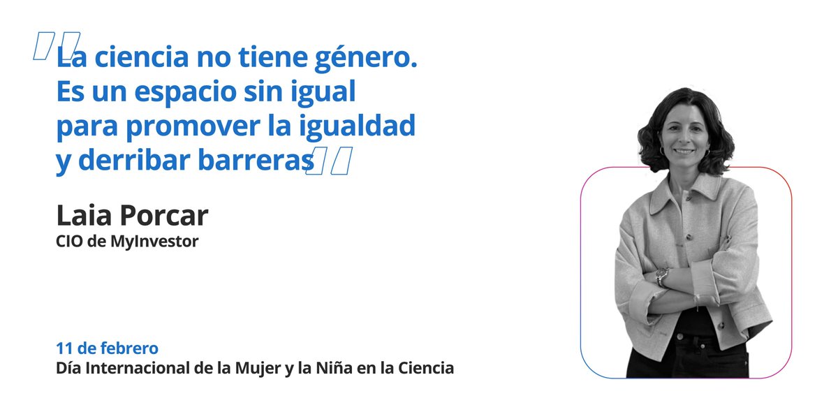 Feliz #DiaMujeryNiñaCiencia. 
Por la ciencia, por el futuro, por vuestras hijas, derribemos estereotipos y luchemos contra los sesgos de género. Necesitamos referentes como <a href="/PorcarLaia/">Laia Porcar</a>, nuestra CIO, y todas las mujeres que hacen ciencia, tecnología, ingeniería, matemáticas.