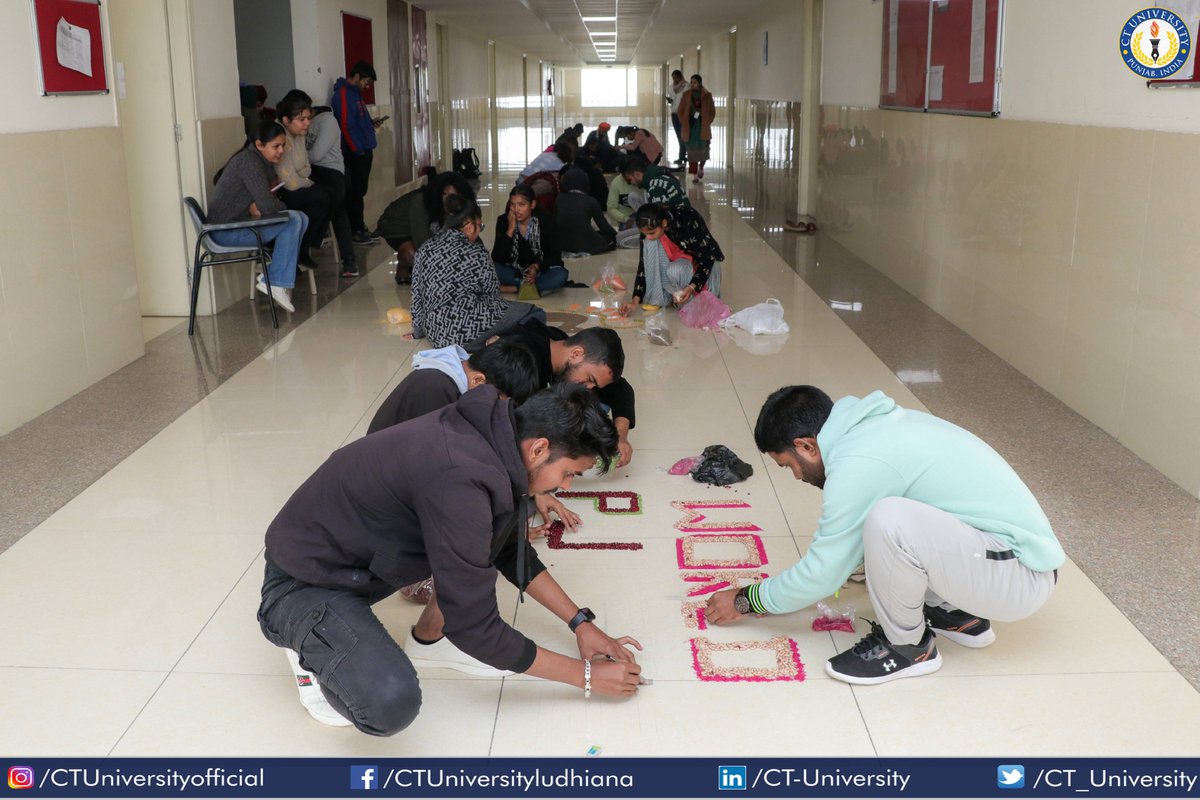CT_University's tweet photo. CT University's School of Agricultural and Natural Sciences organized Rangoli Making Competition on the occasion of World Pulses Day.
#CTians participated in competition . Here are the glimpse ..
#CTU #rangoli #agriculture #worldpulse #creativity #rangoli #TeamCT https://t.co/KqsHBhF6bb