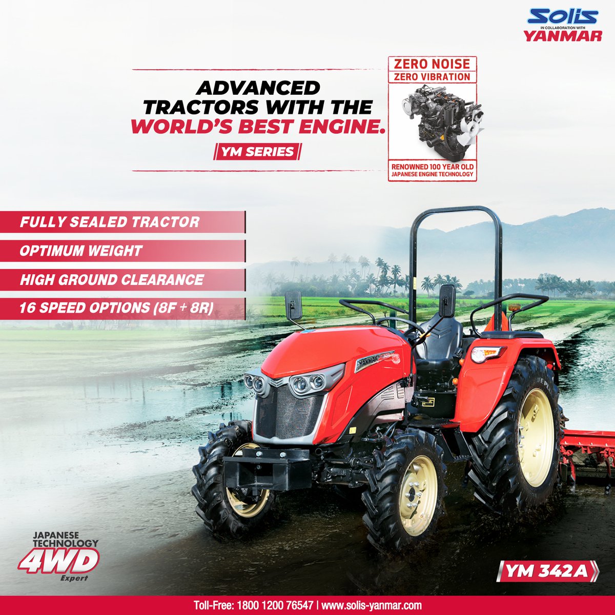 TractorsSolis's tweet photo. Ensuring Zero noise and Zero vibration, the YM 342A tractor is powered by 100 years of Japanese technology to offer unique features. Make your puddling easy with advanced tractors by Solis Yanmar and build a better tomorrow.
#ymseries #yanmartractors #solisyanmar #puddling #Rice https://t.co/LND7GAhhu1