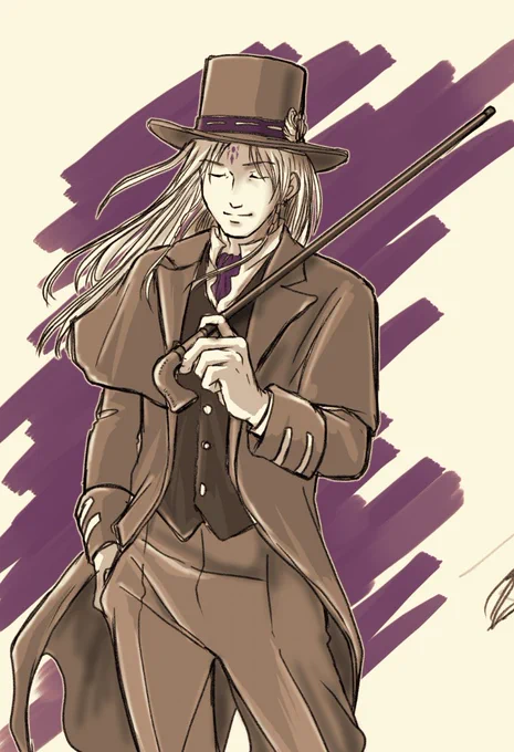 先日のラフから仕上げたイラスト集用。マジシャンみたいなキャラになってきた色んなキャラを描くのは楽しいのぅさて。今夜も味噌鍋するぞい 