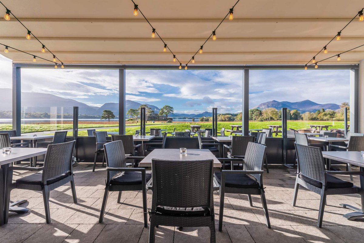Enjoy breathtaking scenery and exemplary dining in our Lakeside Bistro; open from 12 noon daily. #lakehotelkillarney #lakesidebistro #lakeviews #dining #alfresco #awardwinningdining #alfrescodining