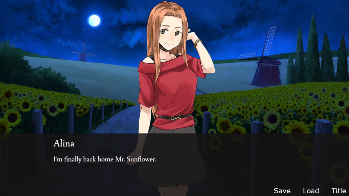 ToombsKory's tweet photo. Just an ordinary girl talking to her sunflowers. Nothing strange going on here. Sunflower is an adult only visual novel available on Steam. #screenshotsaturday #visualnovel #visualnovelmaker https://t.co/jSlRKwYFac