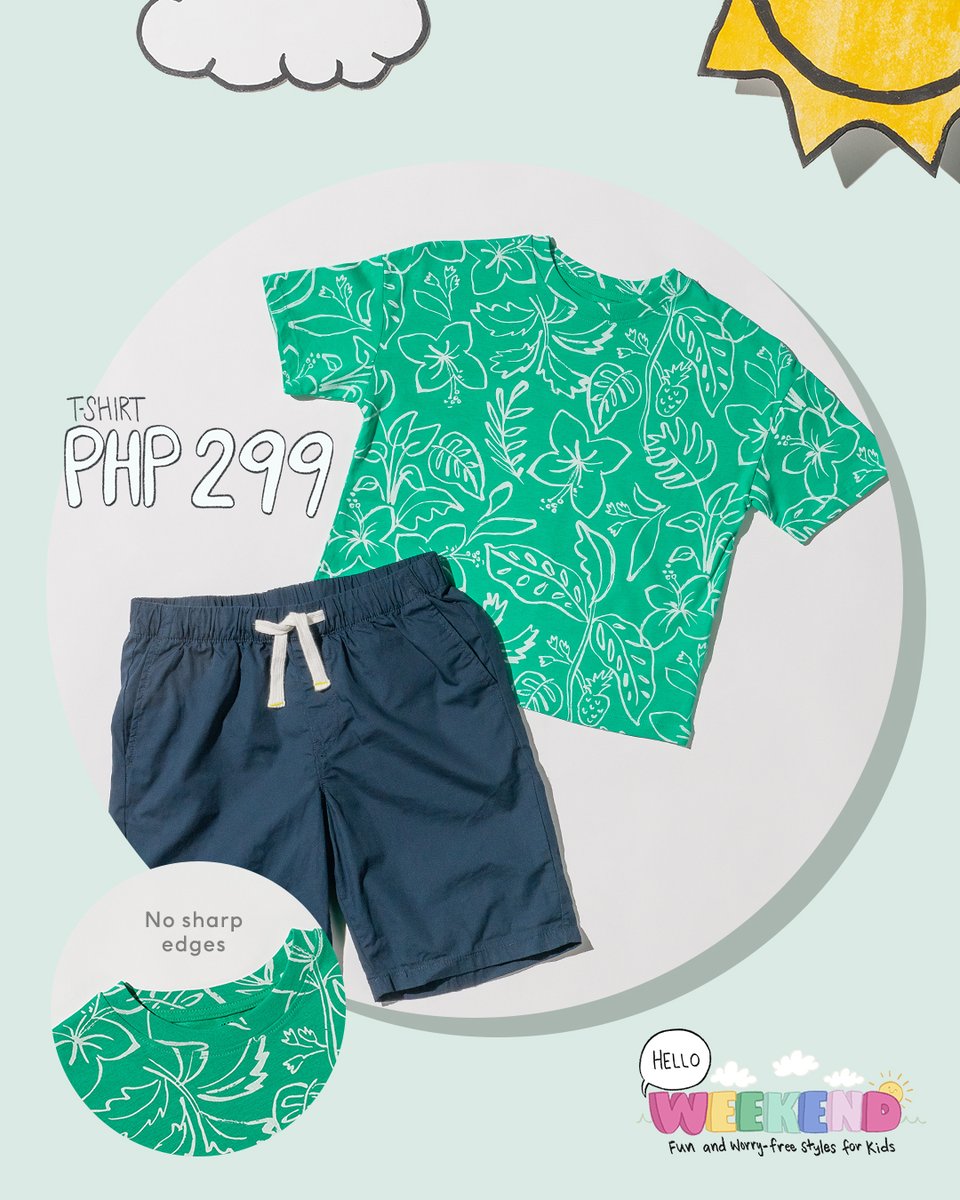 hmphilippines's tweet photo. HELLOOO WEEKEND!!
๐ข Safety first: No sharp edges in all our kidswearโ no stopping in celebrating a fun and worry-free weekend! ๐ #HMHelloWeekend #HMkids
Shop these stylish and safe pieces from P299 in stores and online: https://t.co/jM3MbN3MCW https://t.co/a7WSse4G3o