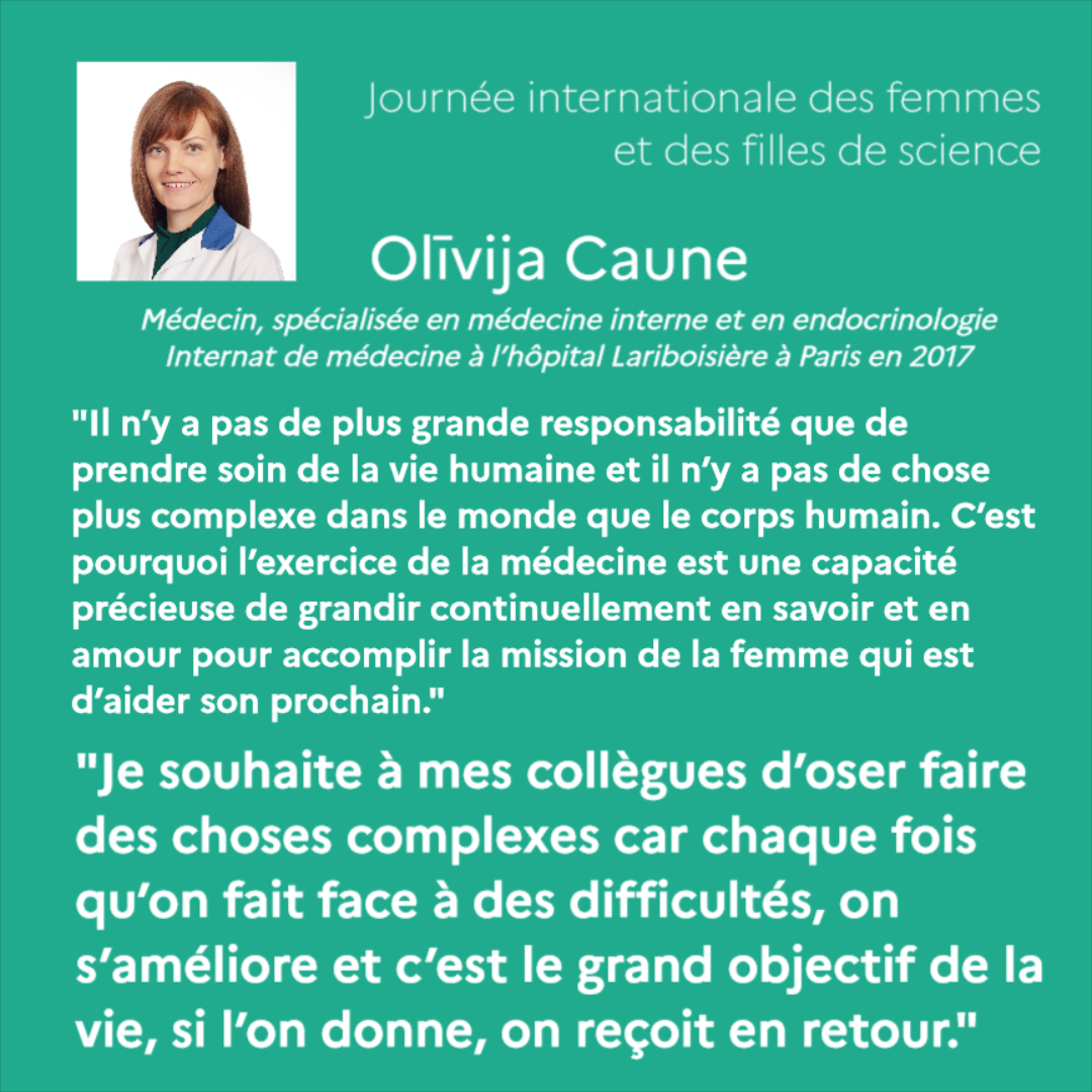 Deux témoignages et vœux pour la #JournéeInternationaledesFemmesetdesFillesdeScience de Līva Dzene, maître de conférences à l’Institut de Science des Matériaux de Mulhouse et d'Olīvija Caune qui est médecin et qui a été interne à l’hôpital Lariboisière à Paris. #FemmesEnScience