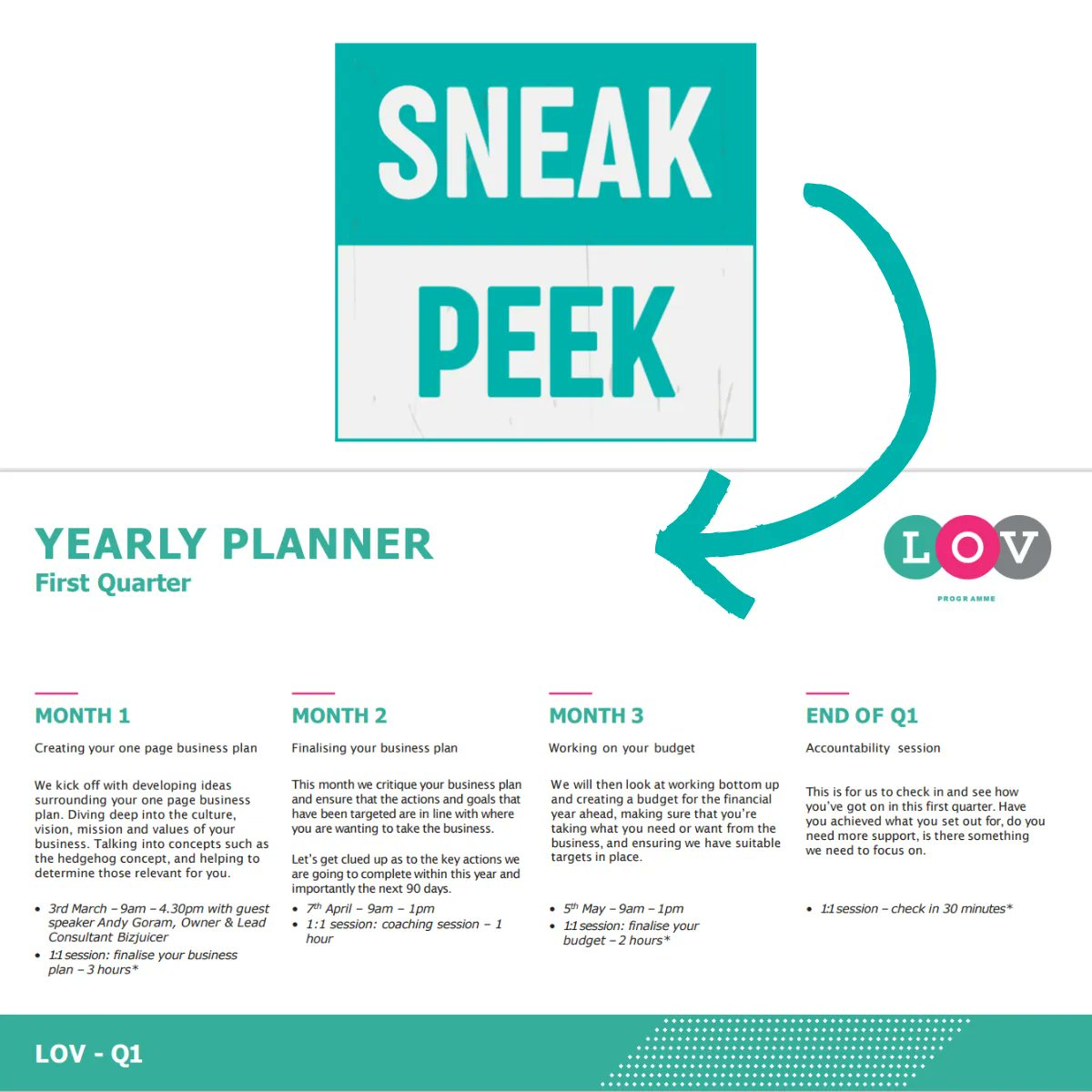 Sneak peak at what Quarter 1 has to offer on the Lean On Vibrant Programme... to get the full download, check out Vibrant Accountancy's website / LOV. 

But quick, registrations close on Tuesday at 5pm.