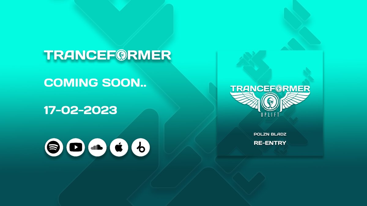 Released 17th Feb 
Polzn Bladz Re-Entry
Pre-order / Pre-save
tranceformer.complete.me/re-entry
Tranceformer is delighted to welcome father and son duo Polzn Bladz with Re-Entry. 
Save it now on <a href="/Beatport/">Beatport</a> &amp; <a href="/Spotify/">Spotify</a>  #beatport #Spotify