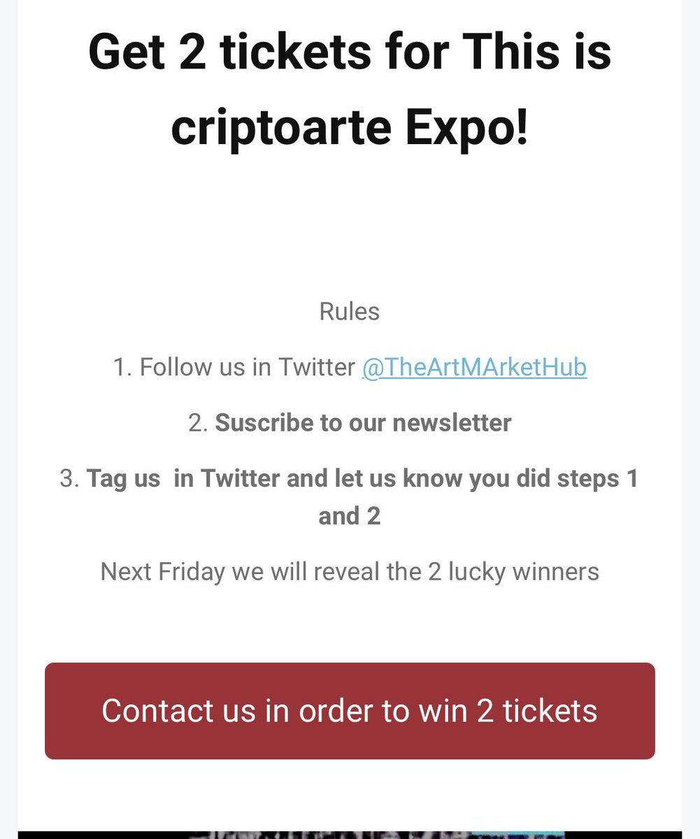 Estamos sorteando 2 entradas para #JUSTMAD #2023, descubre cómo 👇y hacednos un tag para chequear. Próximo viernes 17 decimos los ganadores 
#NFTGiveaway #ThisIsCriptoarte