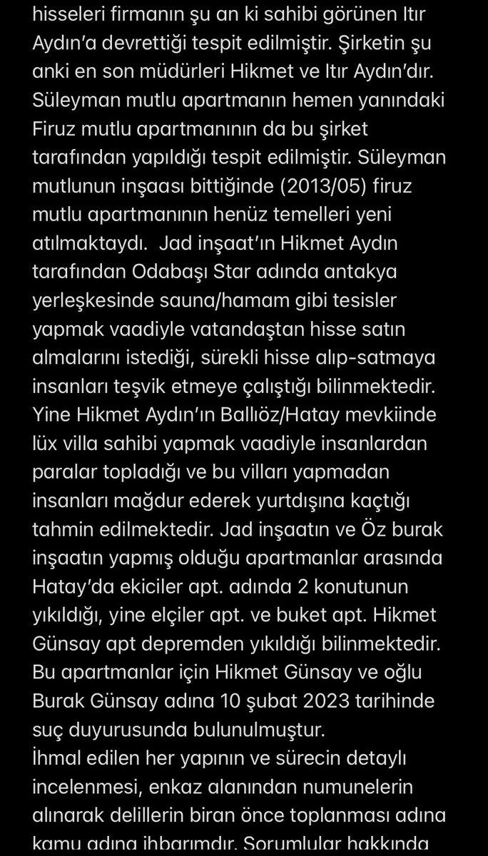lokmanyanik's tweet photo. KAÇAMAYACAK ve HESAP VERECEKSİNİZ..! Hikmet AYDIN - Itır AYDIN- Hikmet GÜNSAY- Burak GÜNSAY neredeler???
Dikkatli okumanızı tavsiye ederim. https://t.co/TUBcKlESSB