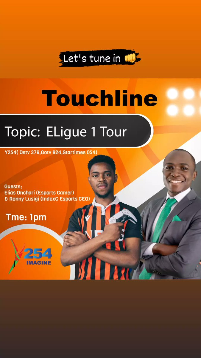 Let's tune in as we talk about esports and the fourth coming #eLigue1KE. Let's go!!!

#eLigue1Tour #esports #FIFA23 #gamers