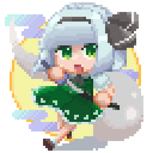 はじめてのドット絵!!
64×64 妖夢 