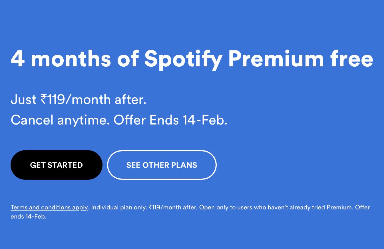 DealzTrendz On Twitter Free 4 Months Spotify Premium Till 14 Feb 4 Dealztrendz on twitter free 4 months spotify premium till 14 feb 4