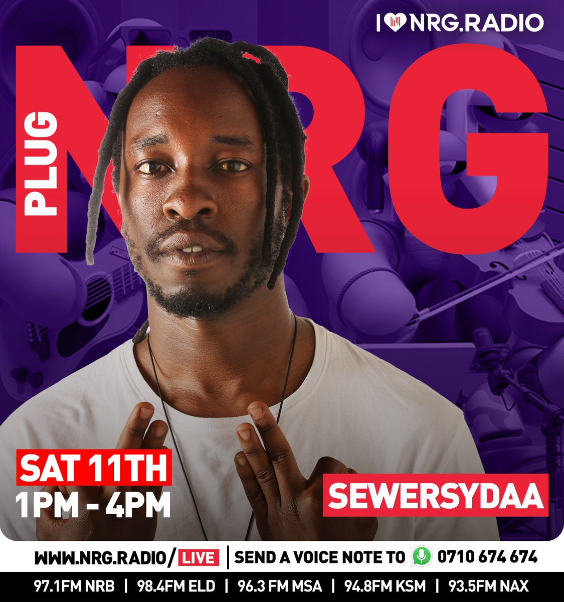 sewersydaa's tweet photo. Tune in @nrgradiokenya #NrgPlug to catch up with the latest.I will be live with @sudough bumping the $โฌยฃK album! Available in every DSPs.
#RongRende #ZOZANATION #NYCP3 https://t.co/3pfO512vbE
