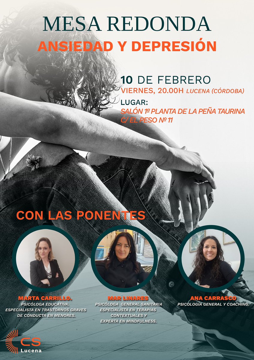 Cs_Lucena's tweet photo. Seguimos trabajando y diseñando para dar respuesta a todas vuestras inquietudes 💪🏻

#losQueMásSeMueven
#Lucenacomoejemplo
#ansiedad #depresión
#gracias https://t.co/jeyyTLKUJC