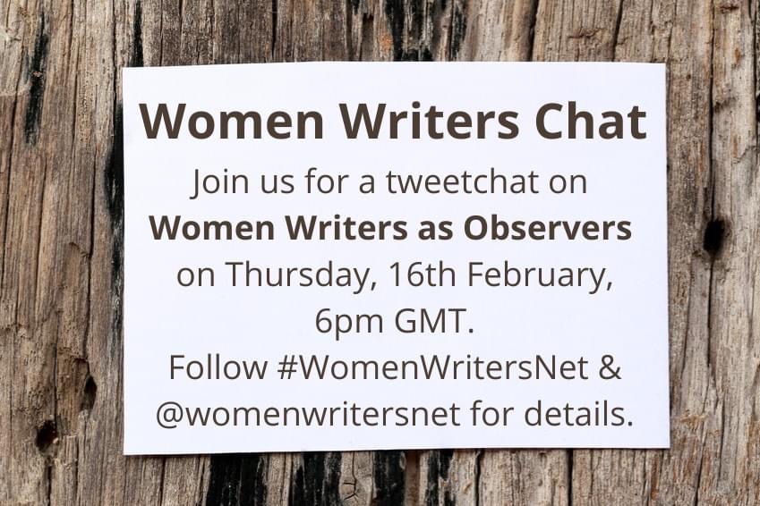womenwritersnet's tweet photo. We're on a countdown to the next #womenwritersnet tweetchat. Join us on Thursday 16 February at 6pm GMT when we'll be discussing women writers as observers.
#booktwt #AuthorsOfTwitter #writersoftwitter https://t.co/JCx8yn4zbN